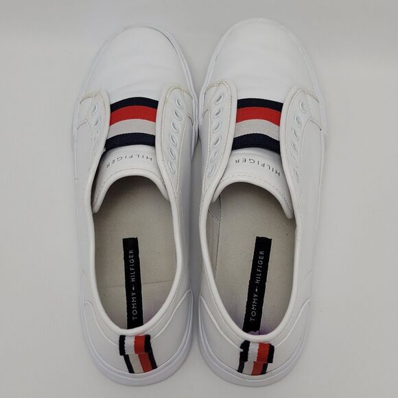 Tommy Hilfiger TWLETTY Womens White Slip On Low Top No Lace Up Sneaker Size 8.5M - Picture 3 of 13